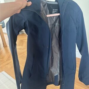 Arc'teryx Women's Dark Navy Waterproof Trench Coat